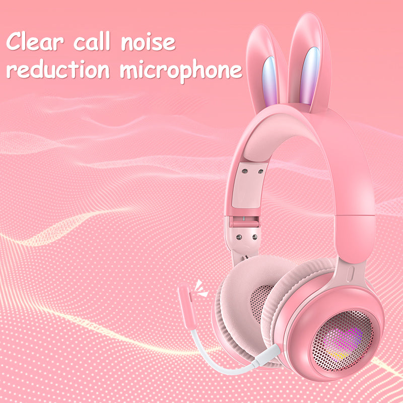 Luminous Rabbit Ear Bluetooth Headphones