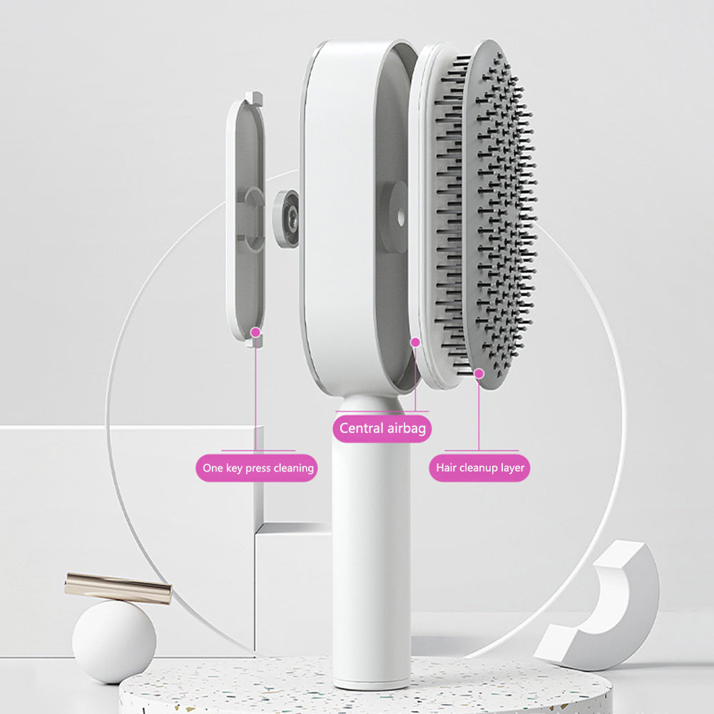 Self Cleaning Hairbrush 3D Air Cushion Detangling Brush Anti Static Scalp Massage No Pull Hair Comb