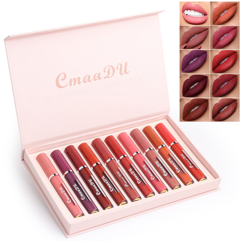 Lip Gloss Set 10PCS Moisturizing Shiny Lip Gloss Long Lasting Hydrating Lip Makeup Collection