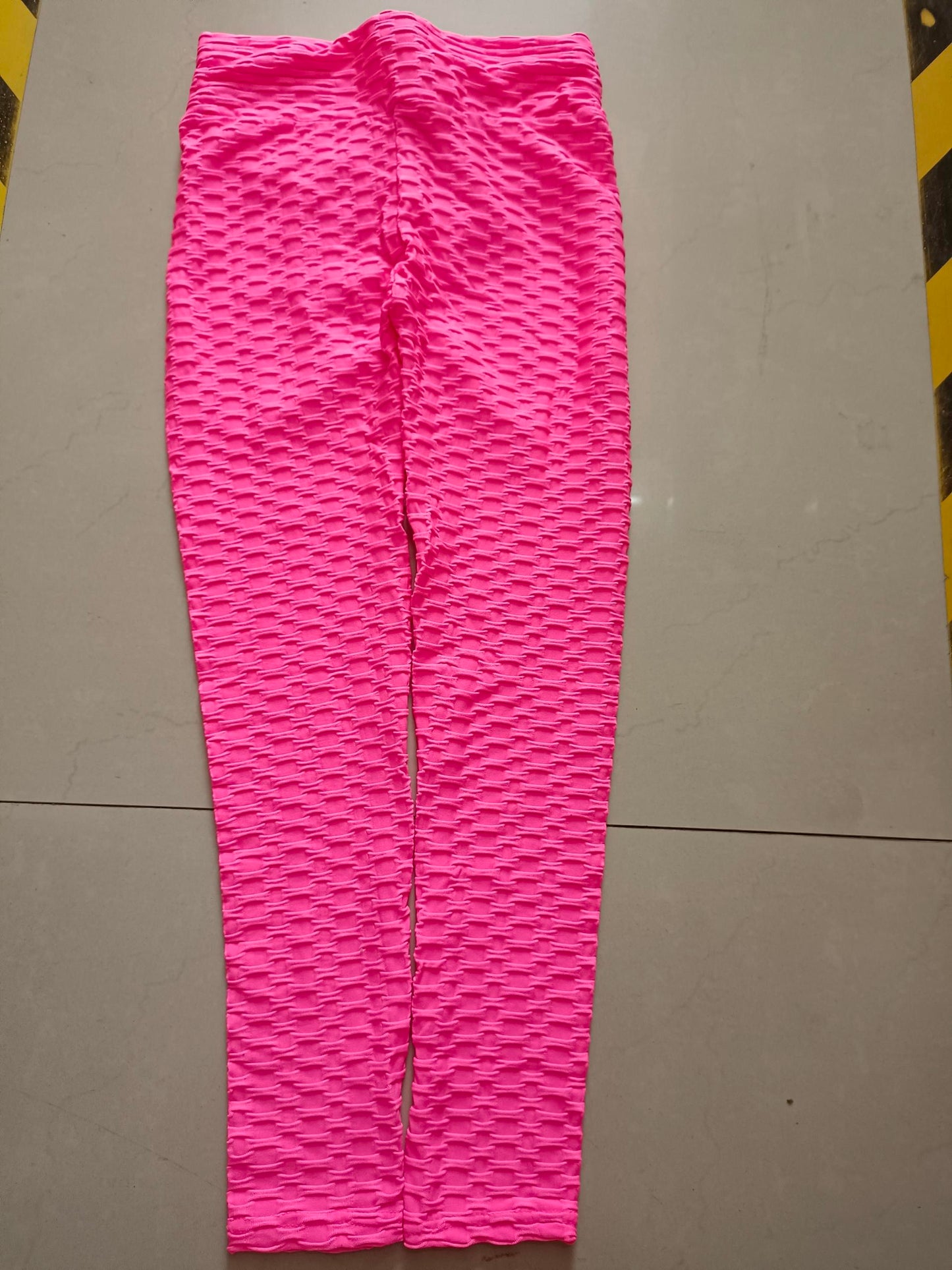 Women’s Slim Fit Jacquard Leggings High Waist Stretch Pencil Pants Breathable Sports Yoga Fitness Tights