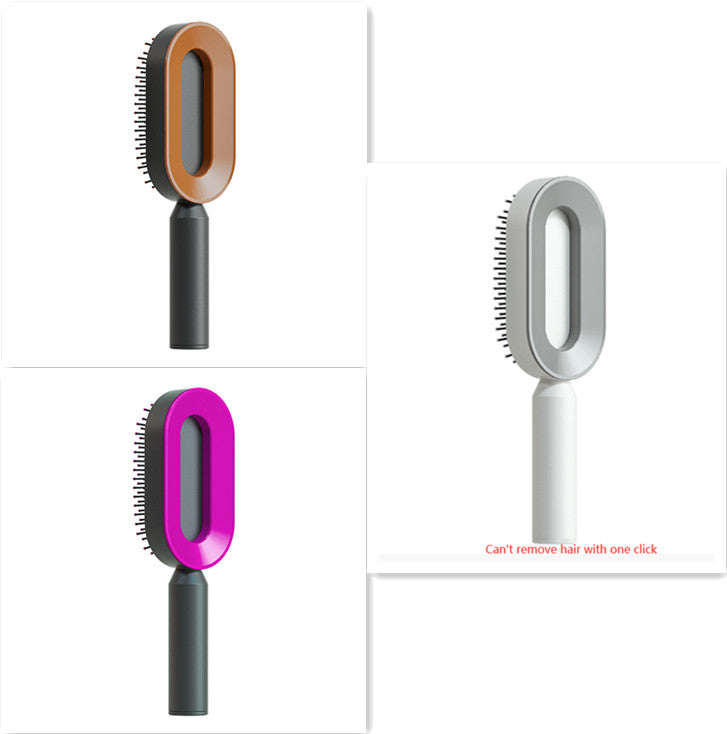 Self Cleaning Hairbrush 3D Air Cushion Detangling Brush Anti Static Scalp Massage No Pull Hair Comb