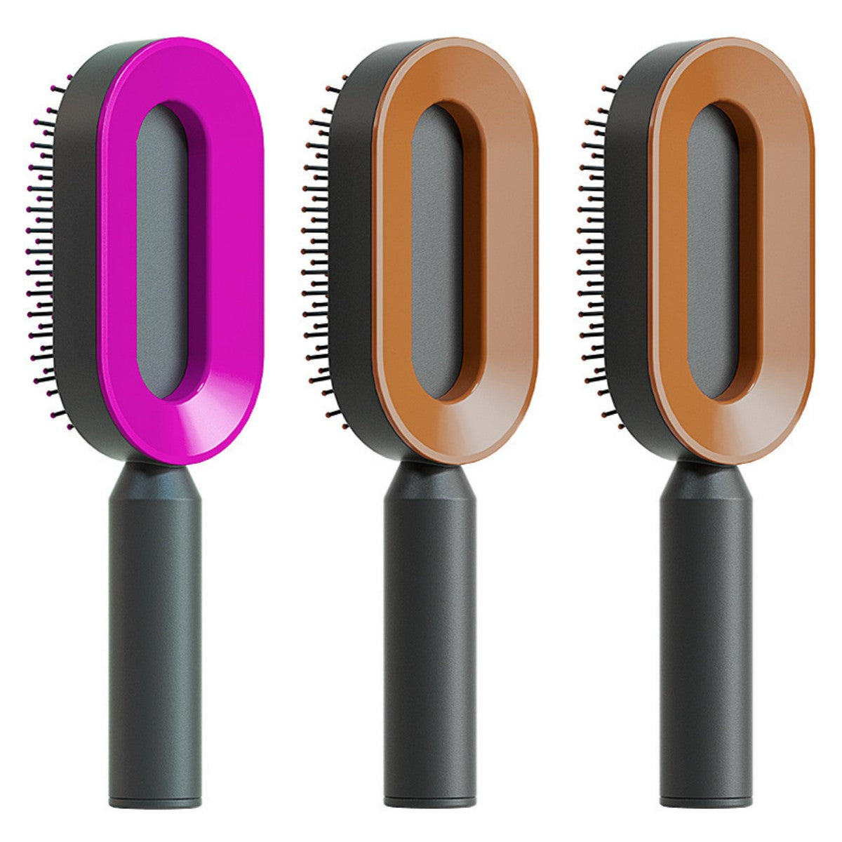 Self Cleaning Hairbrush 3D Air Cushion Detangling Brush Anti Static Scalp Massage No Pull Hair Comb