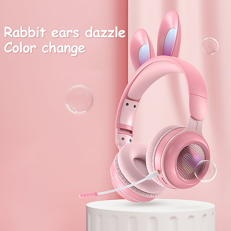 Luminous Rabbit Ear Bluetooth Headphones