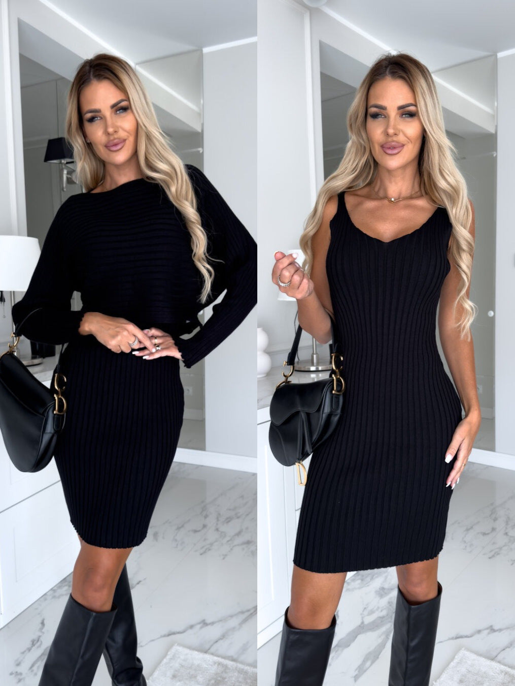 Women Long Sleeve Pleated Midi Dress Casual Crumple Polyester Elegant Slim Fit Fashion Dress S-3XL
