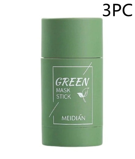 Green Tea Cleansing Mask Stick Oil Control Acne Removal Eggplant Face Mask Deep Pore Clean Brightening Skin Care