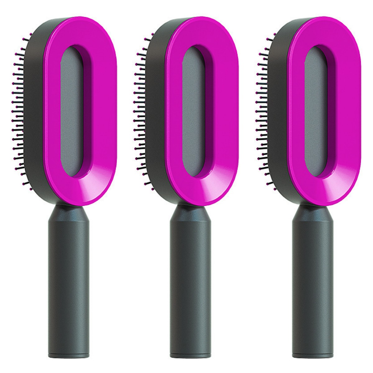 Self Cleaning Hairbrush 3D Air Cushion Detangling Brush Anti Static Scalp Massage No Pull Hair Comb