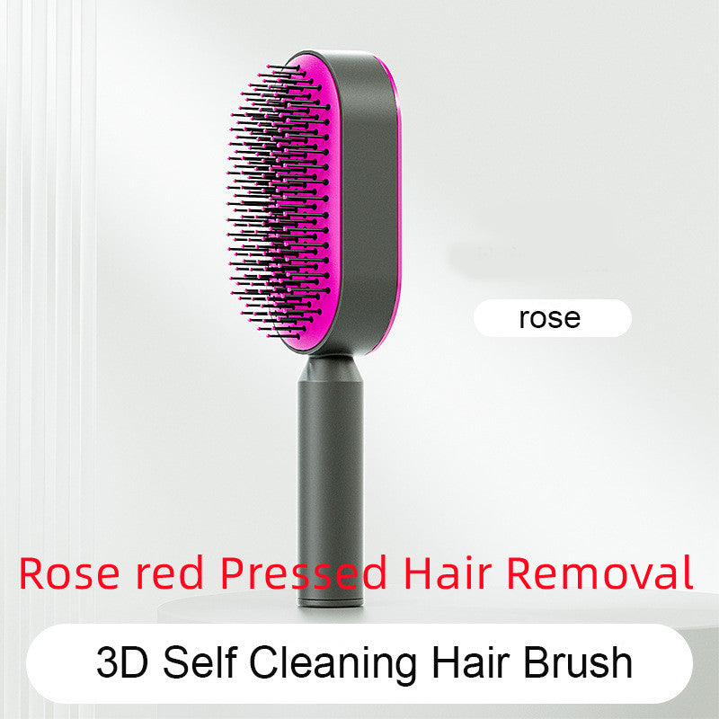 Self Cleaning Hairbrush 3D Air Cushion Detangling Brush Anti Static Scalp Massage No Pull Hair Comb