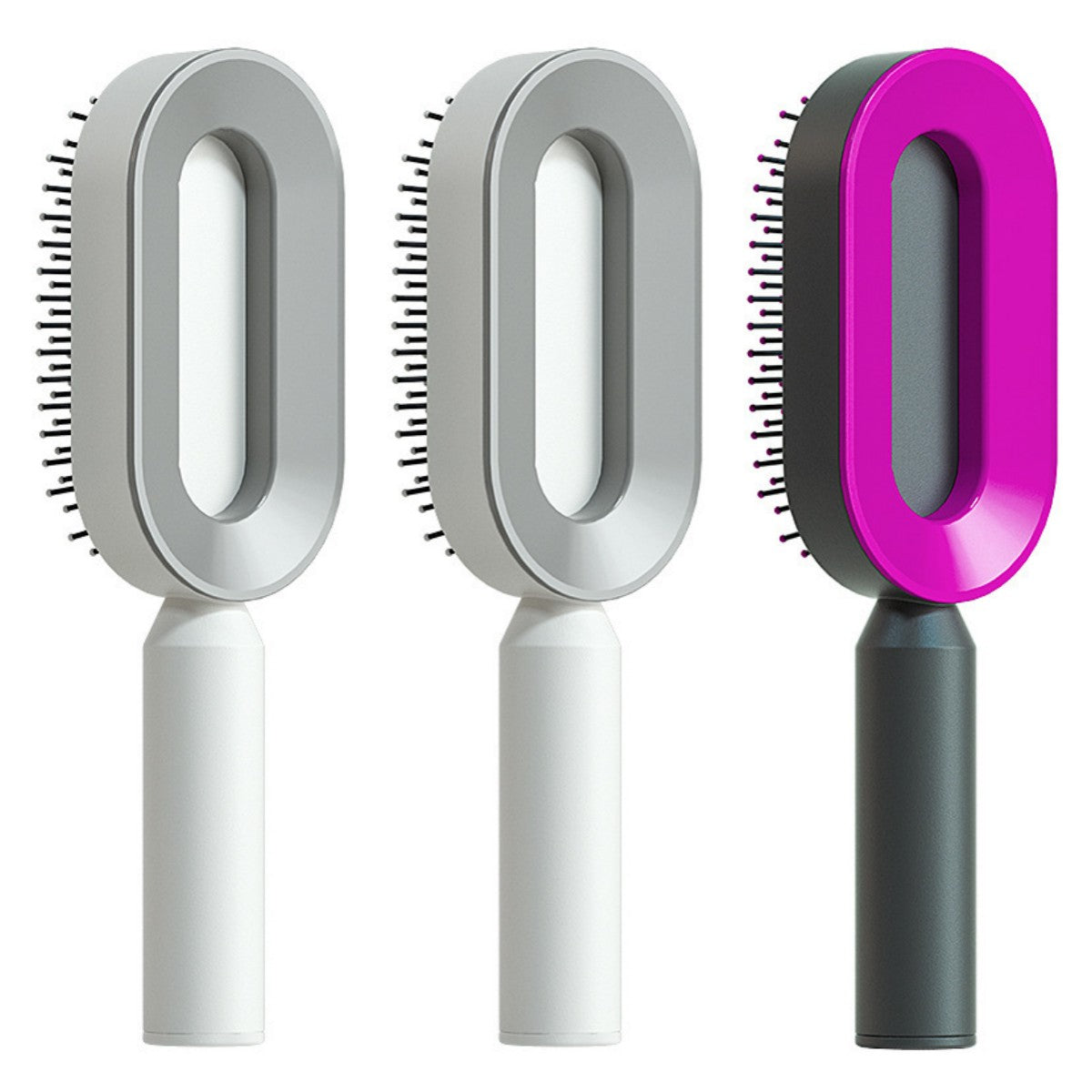 Self Cleaning Hairbrush 3D Air Cushion Detangling Brush Anti Static Scalp Massage No Pull Hair Comb
