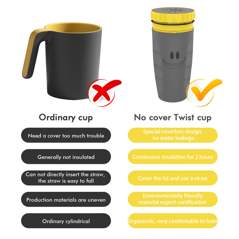 Portable Twist Tumbler with Straw