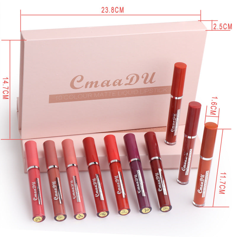 Lip Gloss Set 10PCS Moisturizing Shiny Lip Gloss Long Lasting Hydrating Lip Makeup Collection