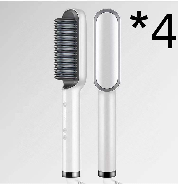 Hair Straightener Brush 2 in 1 Curl & Straight Styler Fast Heating Ceramic Anti Scald Hair Styling Tool