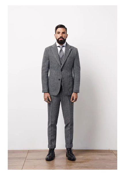 Men’s British Herringbone Wool Blazer